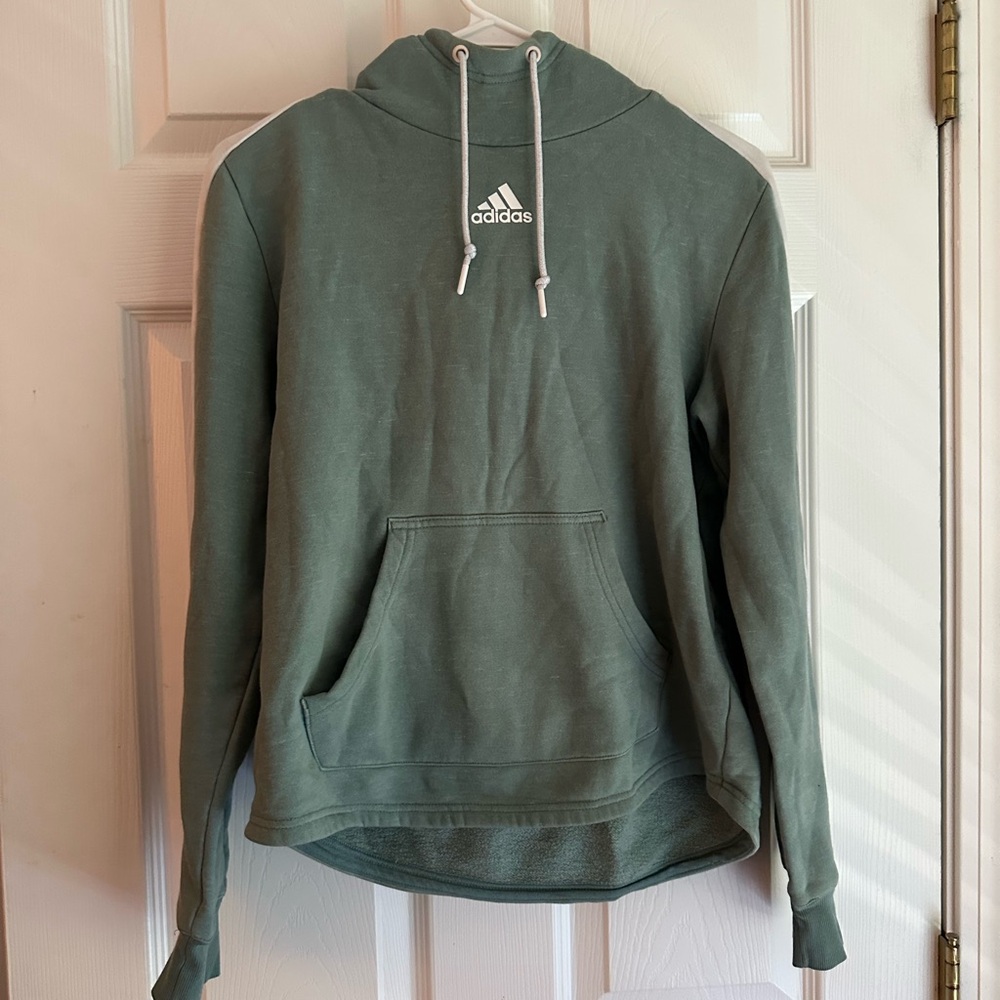 Adidas Green Classic Hoodie Sweater with Drawstring Hood